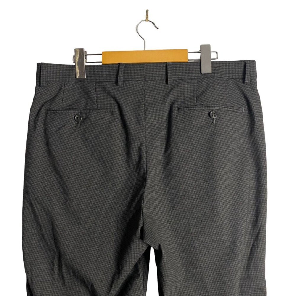 Lauren Ralph Lauren Men's Gray Checkered Slim Dress Pants - Picture 6 of 9